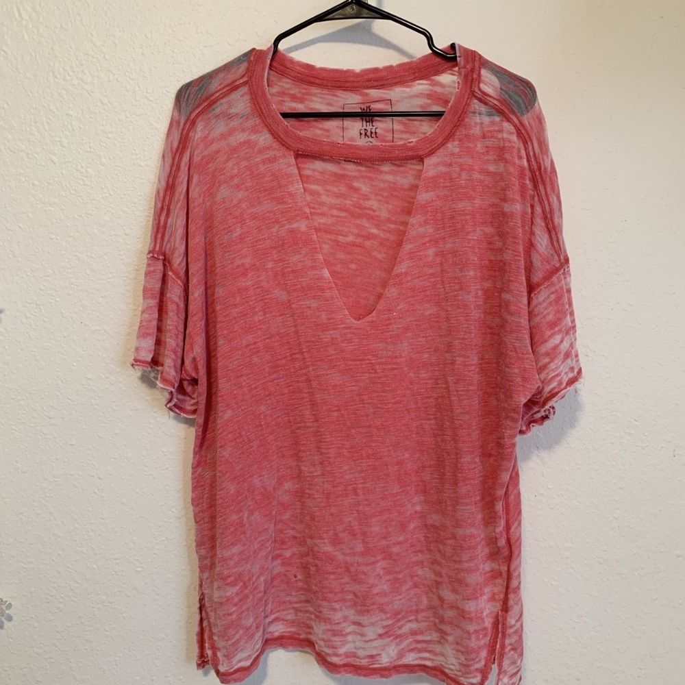 Oversized cute cut out we the free shirt
